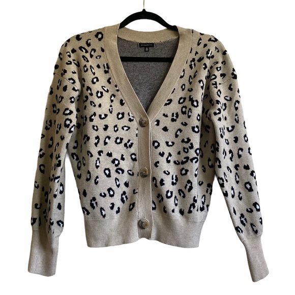 Dynamite Leopard Knit Button Down Cardigan - Picture 1 of 5